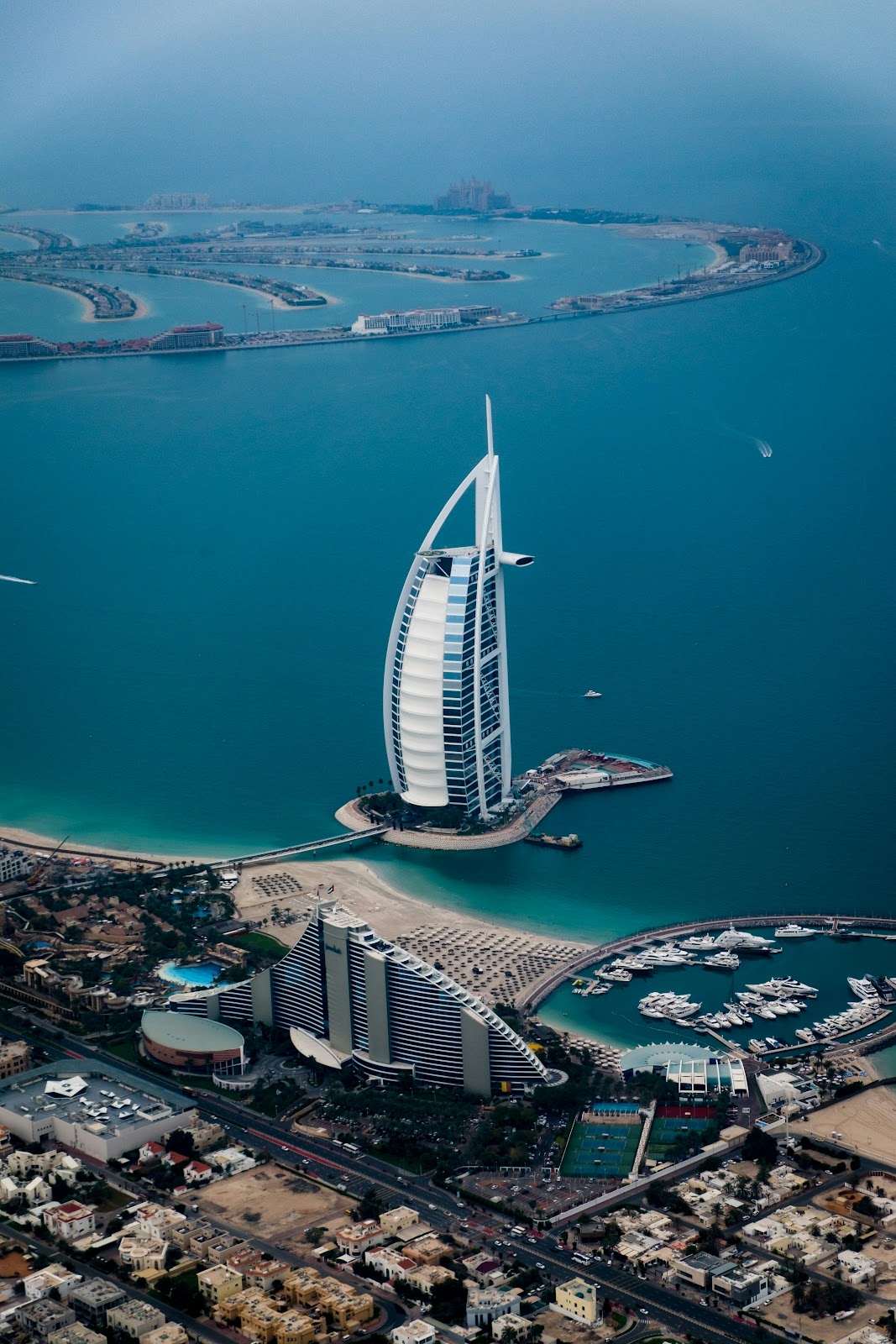 Dubai skyline with real estate agents