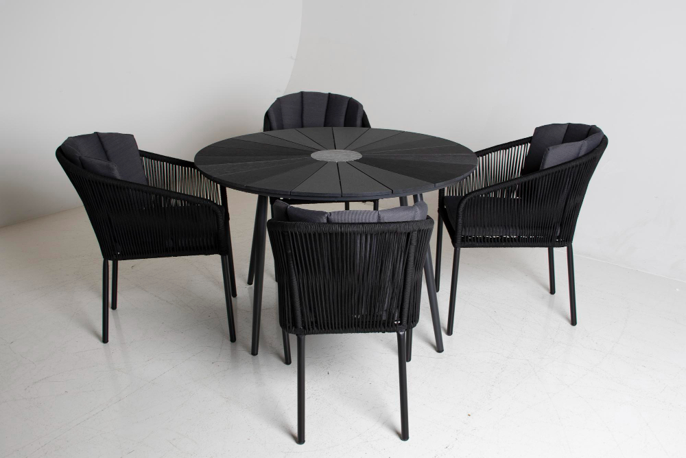 black rattan dining chairs