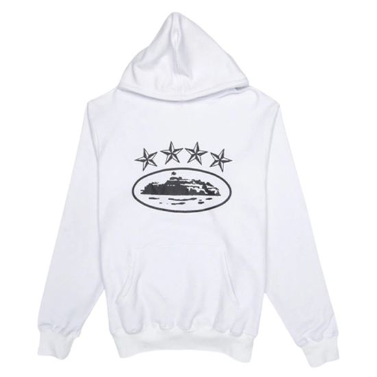 Corteiz 4Starz Alcatraz Hoodie Grey