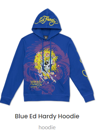 Blue Ed Hardy Hoodie